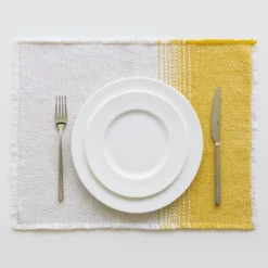 Set di 2 Tovagliette Rettangolari Croma Giallo Mango