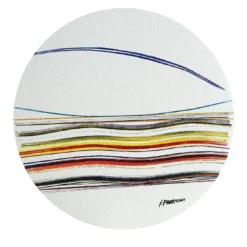Set di 4 tovagliette rotonde Rainbow in pelle