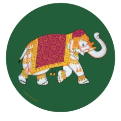 Set di 2 tovagliette verdi Elephant
