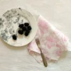 Set di 6 tovaglioli bianchi e rosa Marie Antoinette