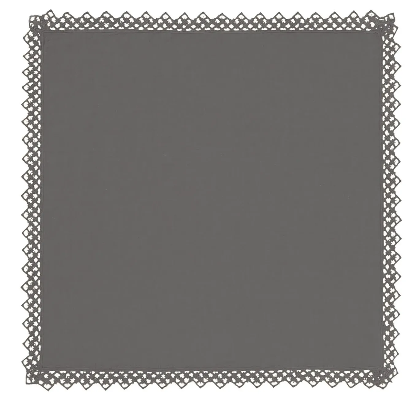 Set di 4 tovaglioli carbone con pizzo siciliano