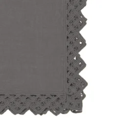 Set di 4 tovaglioli carbone con pizzo siciliano
