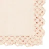 Set di 4 tovaglioli crema con macramè