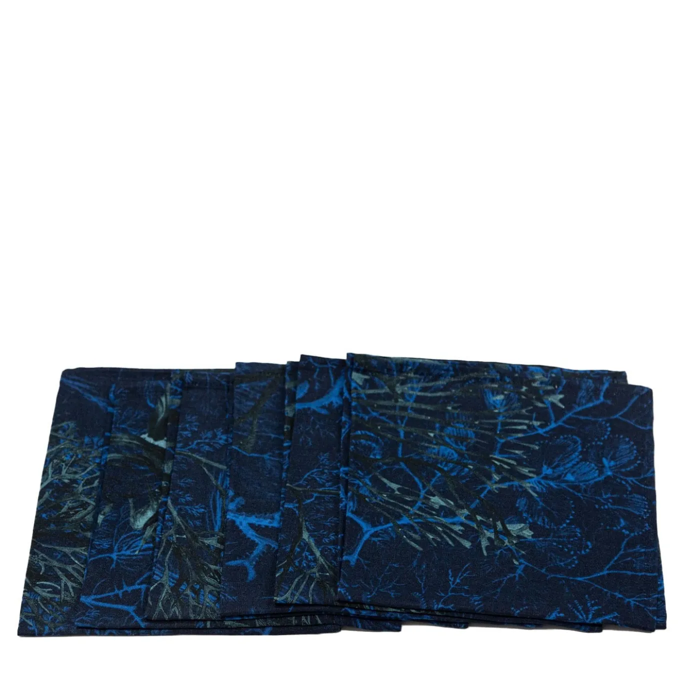 Set di 6 tovaglioli di lino con decorazione di alghe Amami