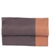 Set di 4 tovaglioli di lusso in lino rosa bicolore prugna-bronzo