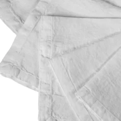 Set di 6 tovaglioli quadrati Brezza in lino bianco