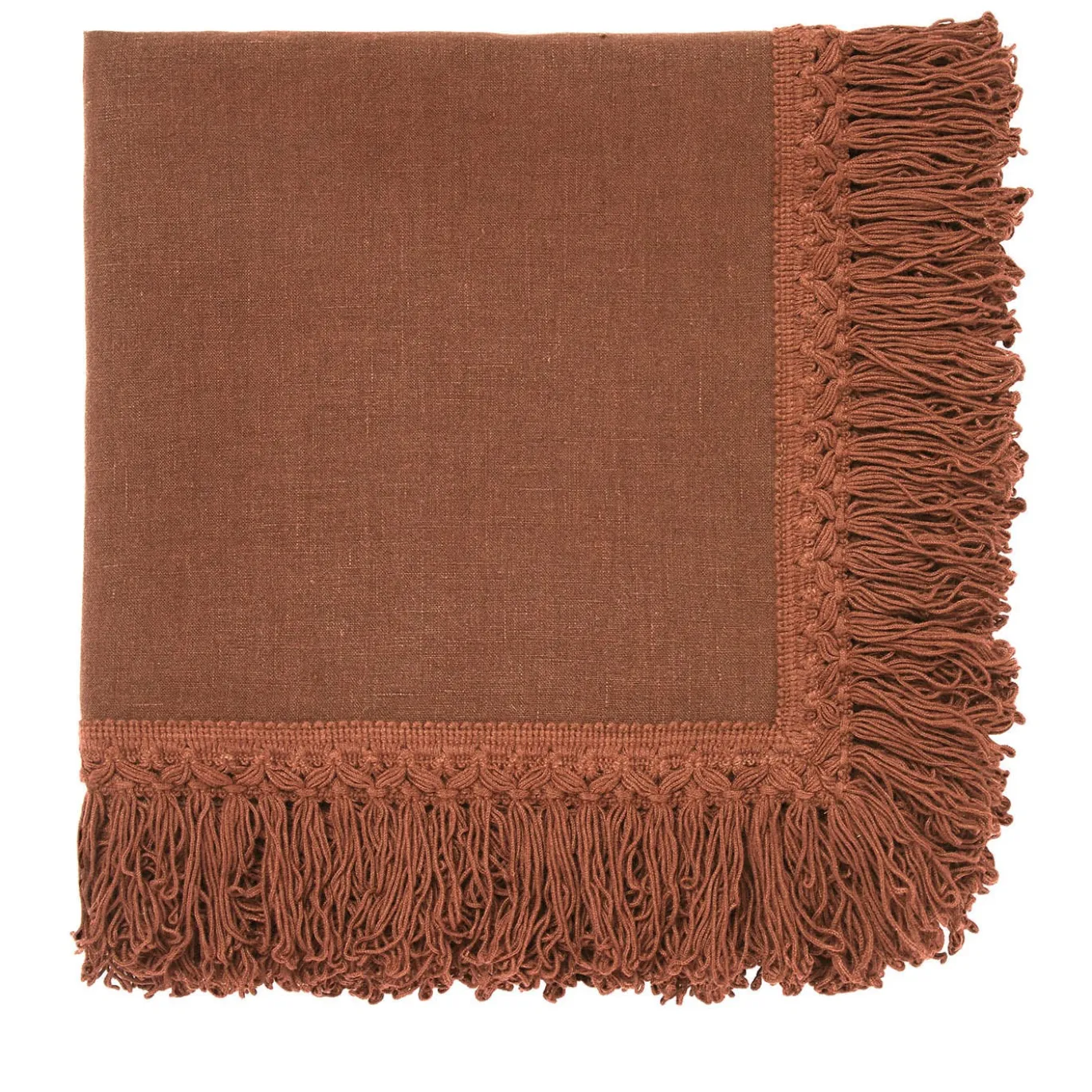 Set di 4 tovaglioli Sequoia con frange lunghe