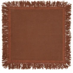 Set di 4 tovaglioli Sequoia con frange lunghe