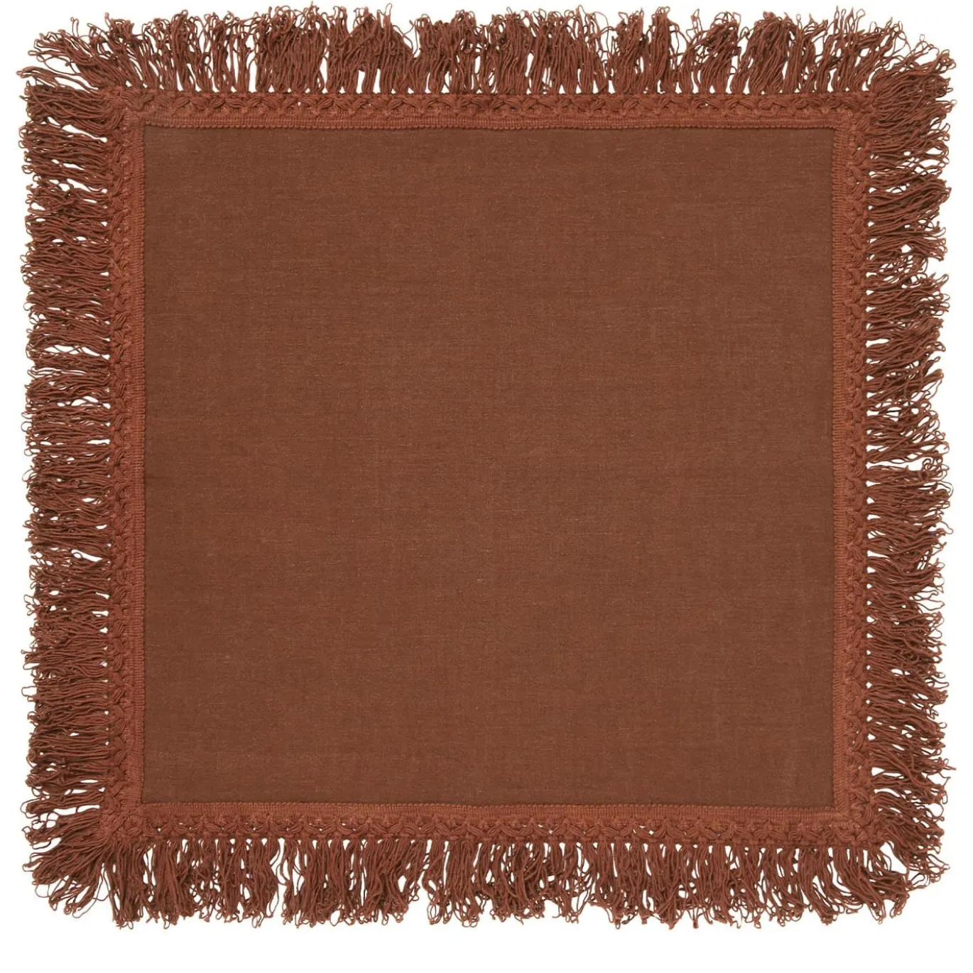 Set di 4 tovaglioli Sequoia con frange lunghe
