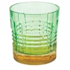 Set di 6 tumbler Londra verdi con base satinata arancione