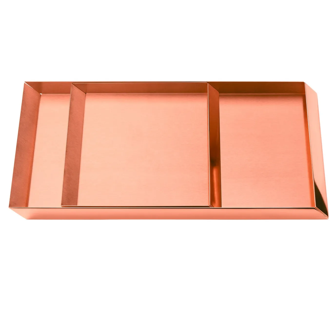 Set di 2 vassoi Axonometry Rose di Elisa Giovannoni