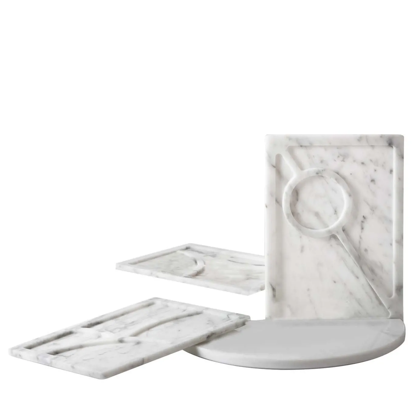Set di vassoi e tagliere bianco Fidia
