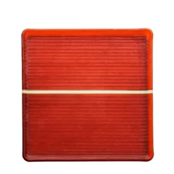 Set di 3 vassoi quadrati Corallo in vetro rosso