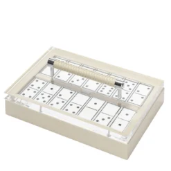 Set per il gioco del domino in pelle Diana