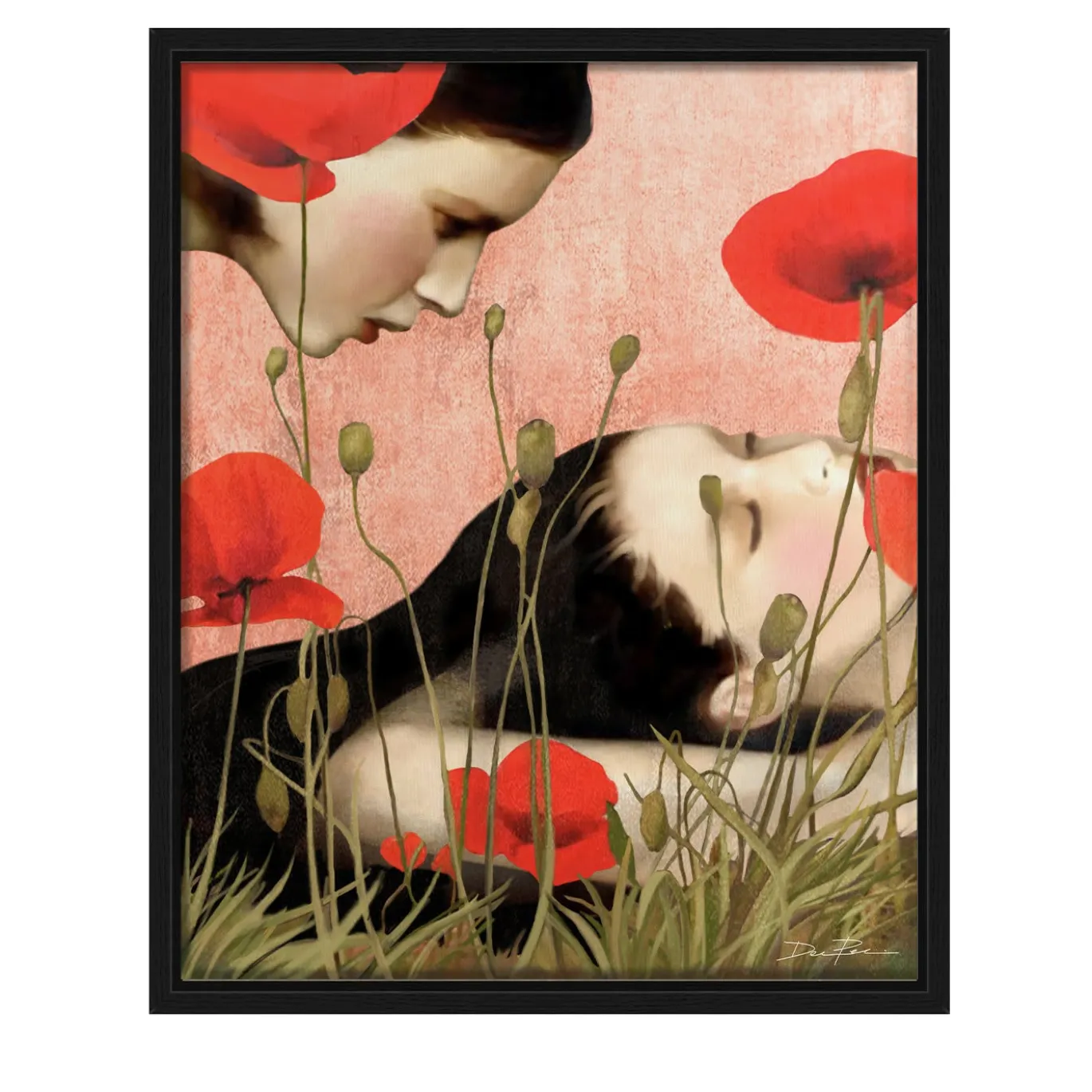 Sognando in un campo di papaveri Pittura digitale