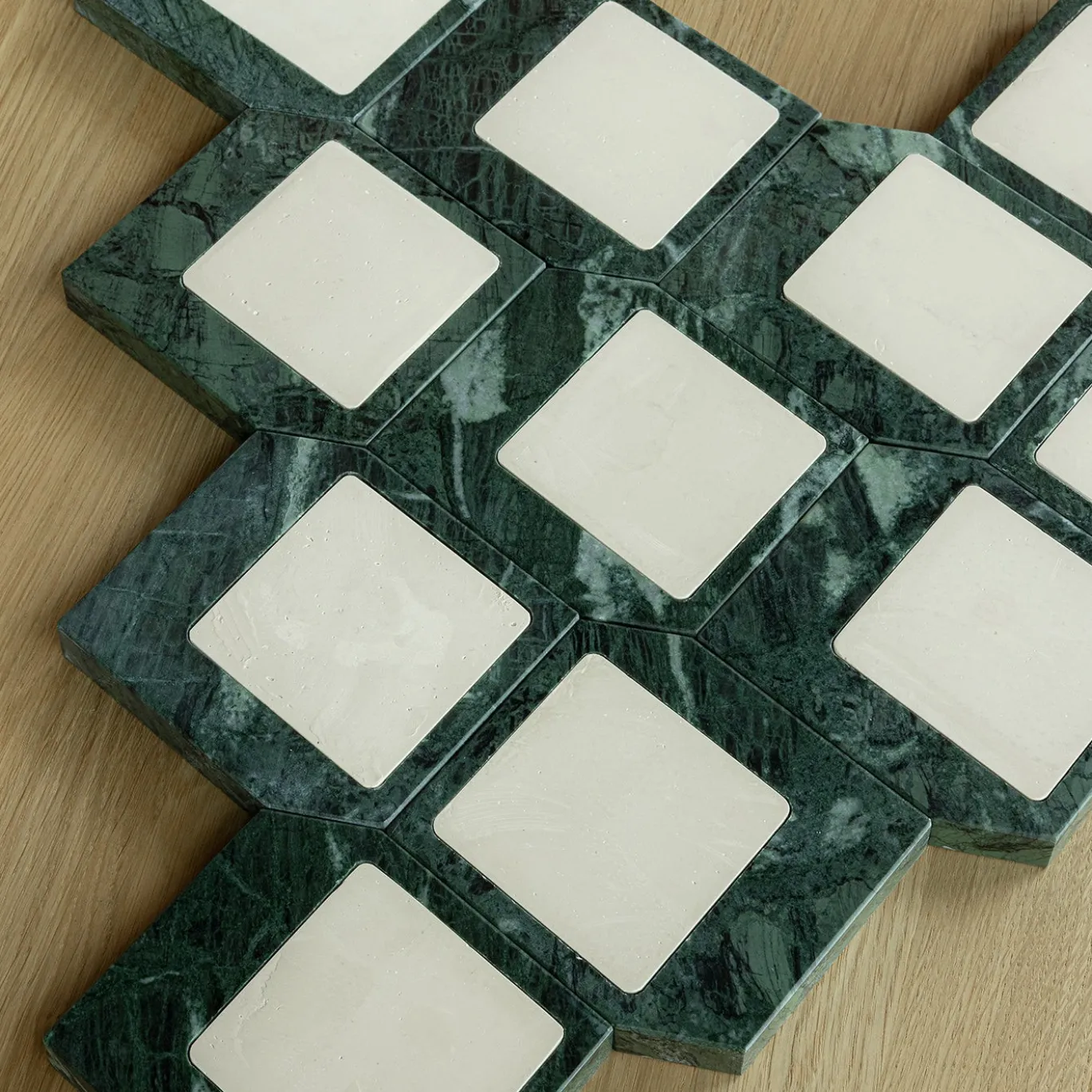 Sottobicchiere Inquadrato in Marmo Verde