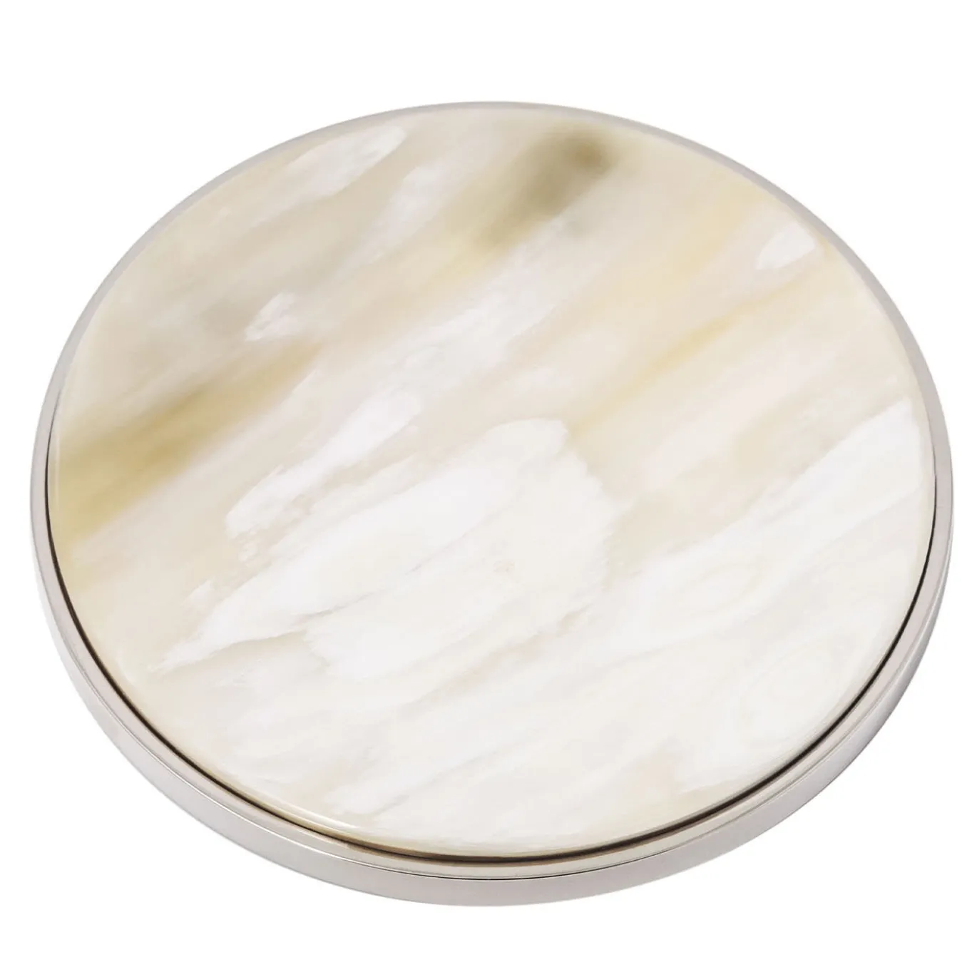 Sottobicchieri in corno bianco naturale 6 pezzi