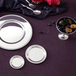Sottopiatto Spiga di Grano in metallo argentato