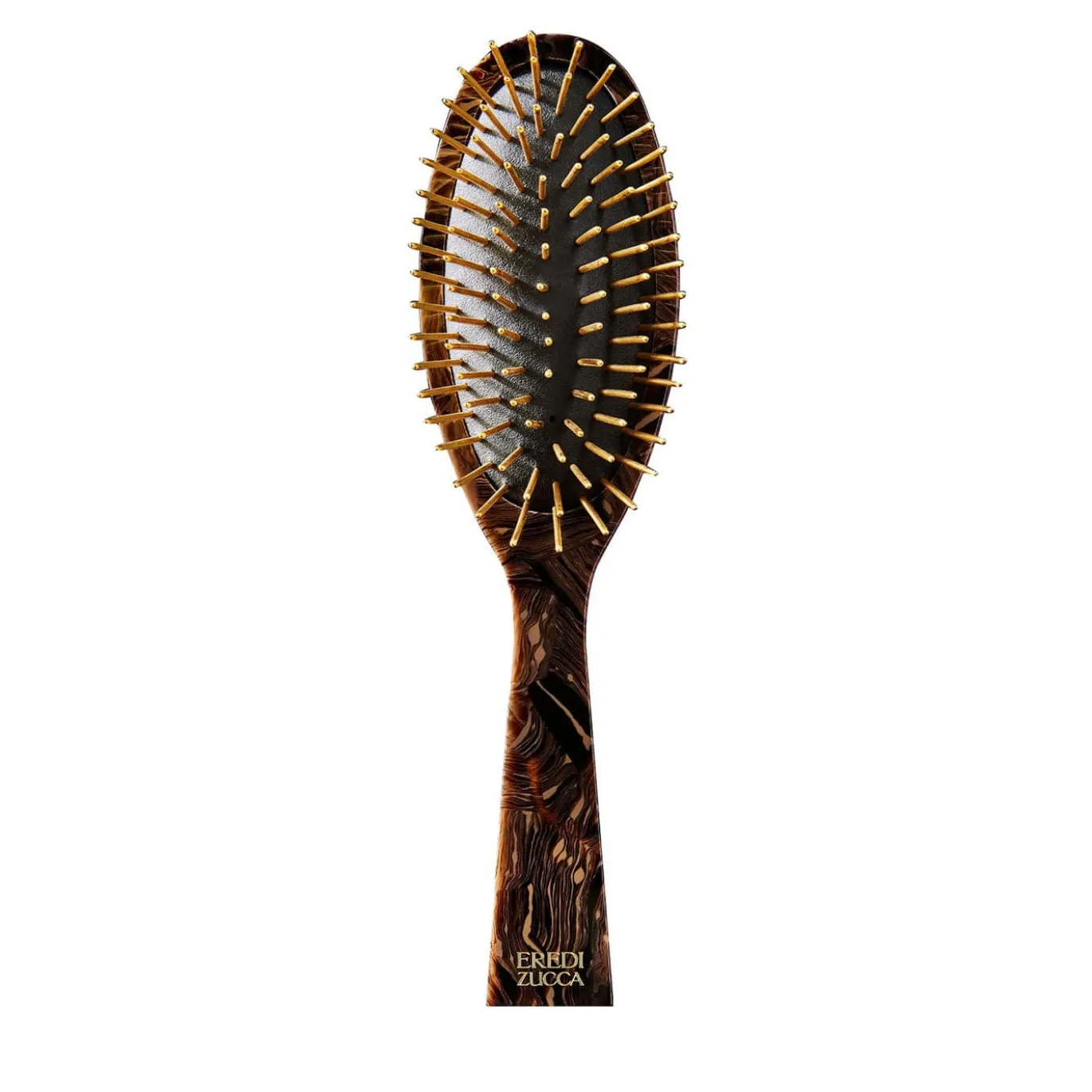 Spazzola ovale in acetato di cioccolato di Carrara Golden-Spike