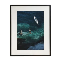 Stampa Capri Holiday con cornice di Slim Aarons