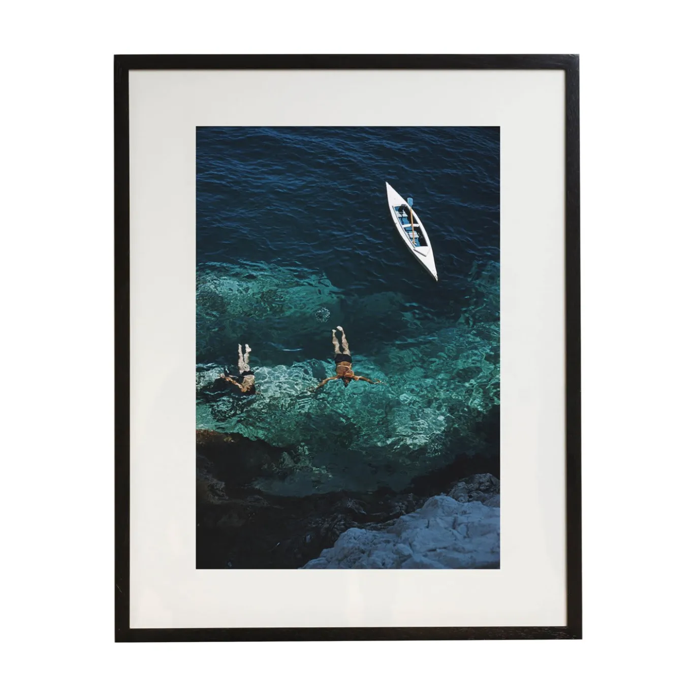 Stampa Capri Holiday con cornice di Slim Aarons