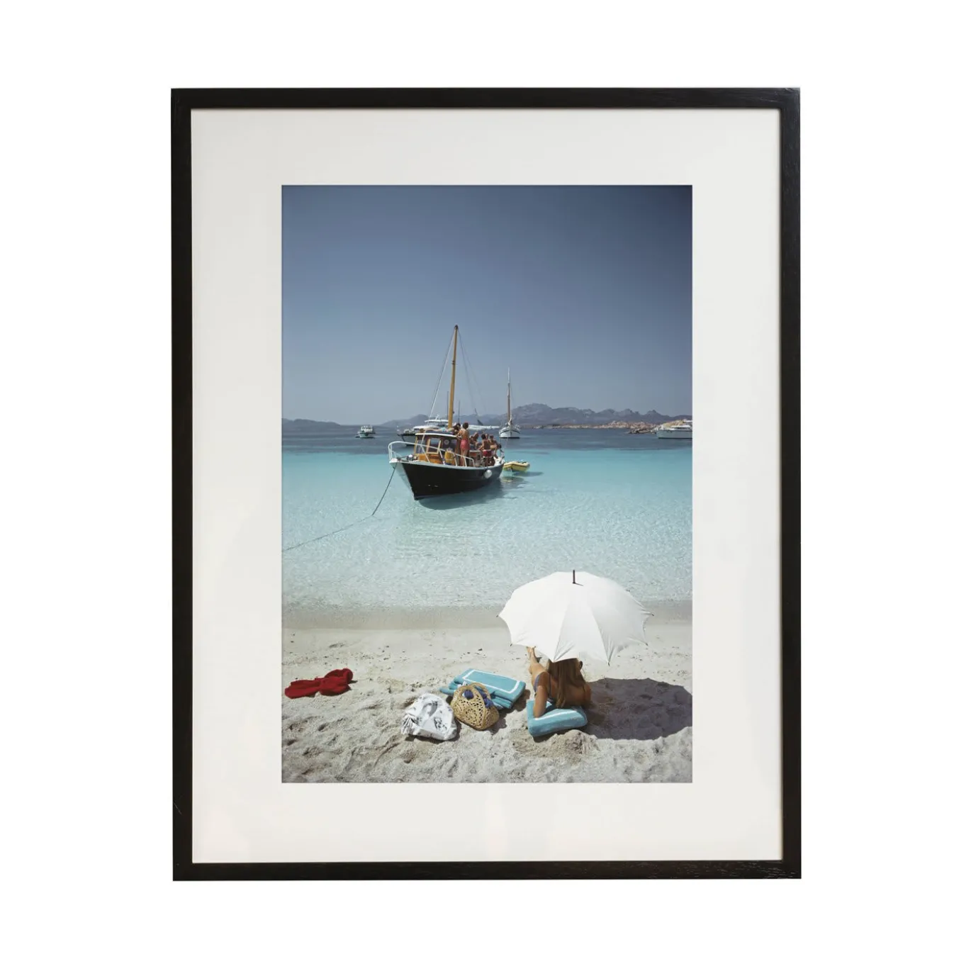 Stampa con cornice Waiting In The Shade di Slim Aarons