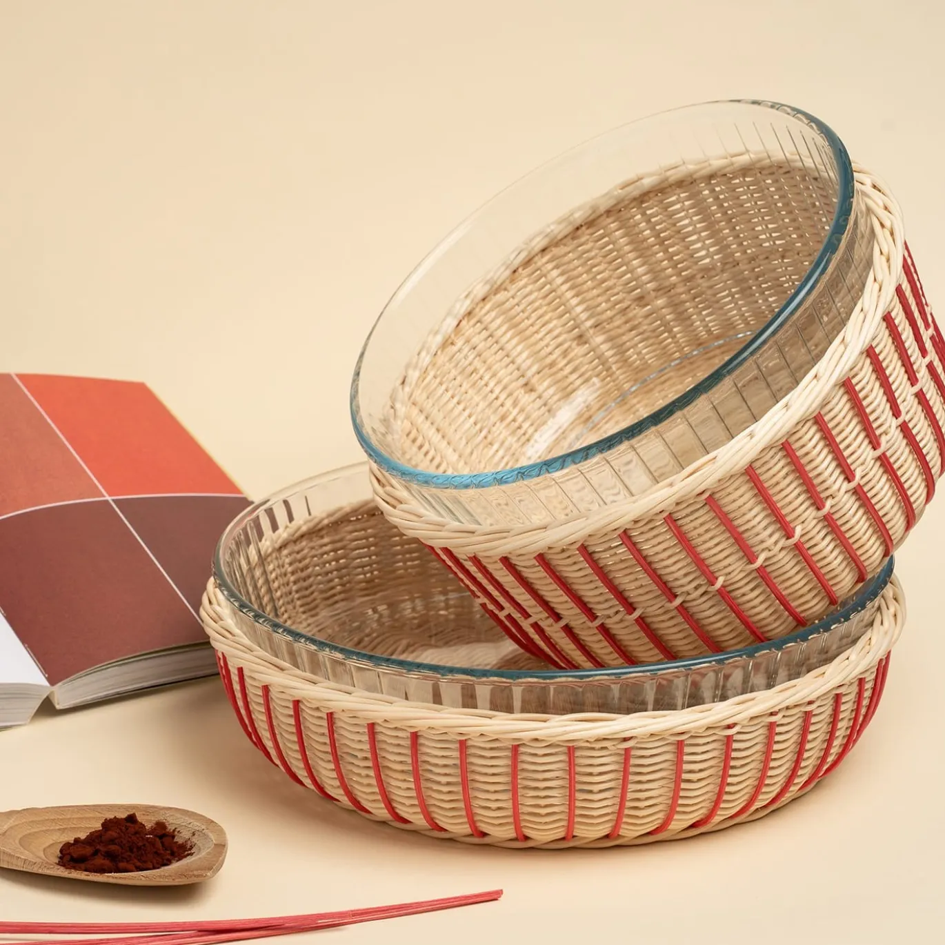 Stampo per soufflé con cestino di vimini