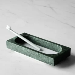 Svuotatasche Elemento 22 Rettangolare in Marmo Verde