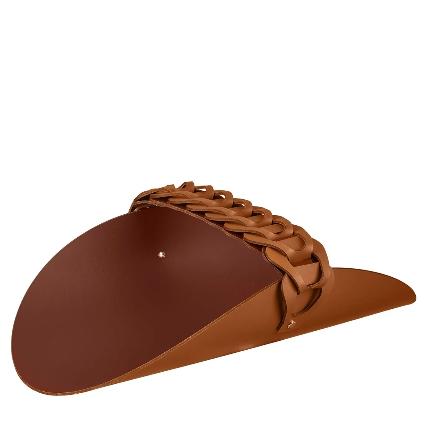 Svuotatasche in pelle Riviera Cognac e Bordeaux