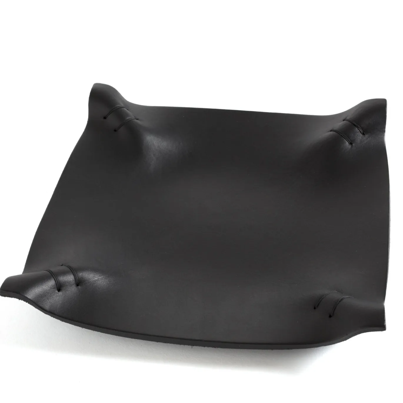 Svuotatasche Piatto Medio in pelle nera