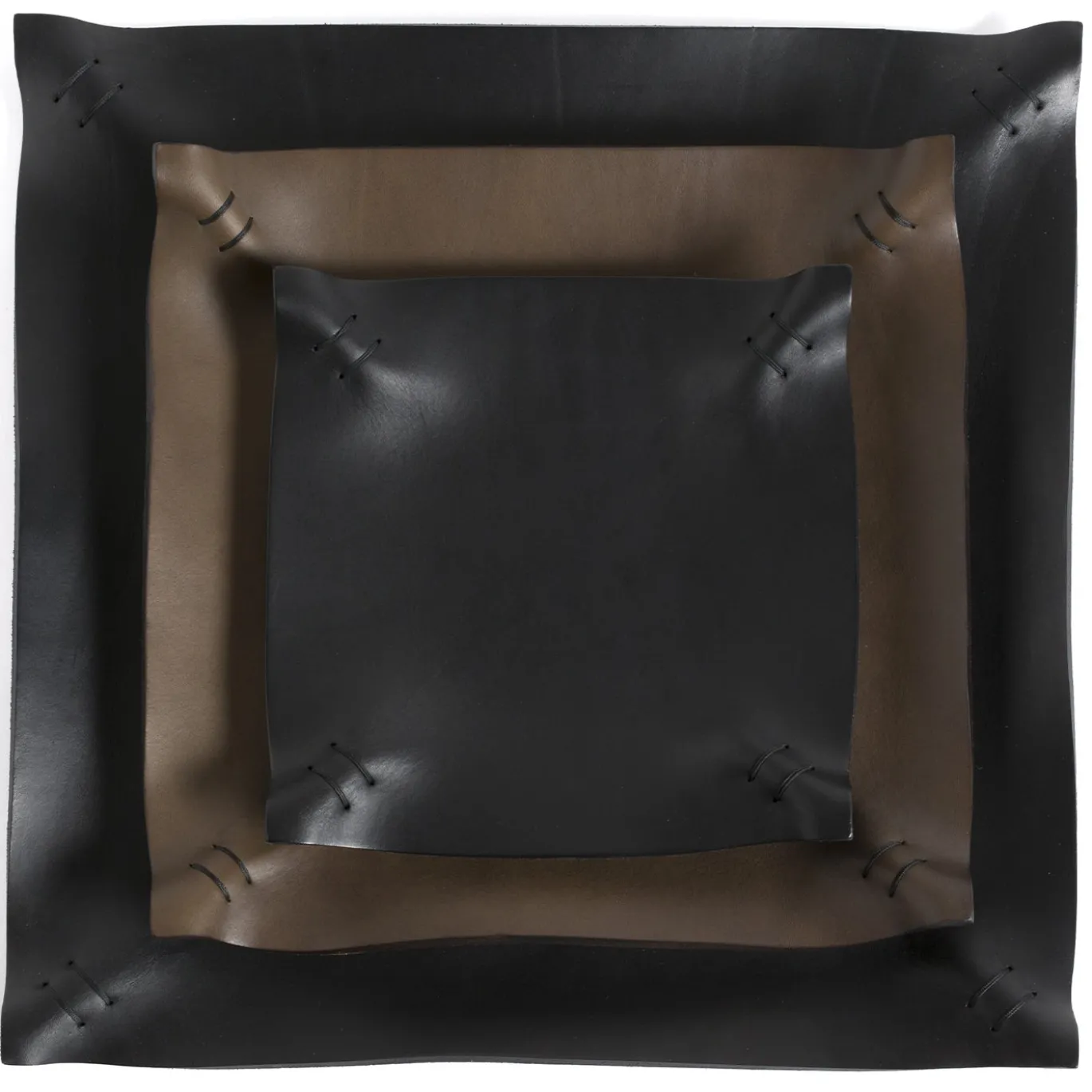 Svuotatasche Piatto Piccolo in Pelle Nera