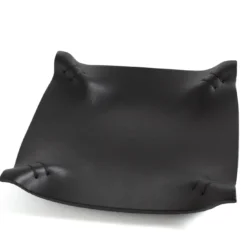 Svuotatasche Piatto Piccolo in Pelle Nera