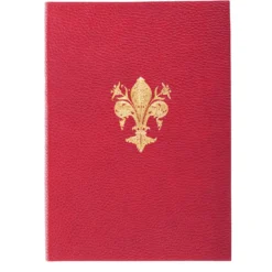 Taccuino in pelle rossa Gold Lily