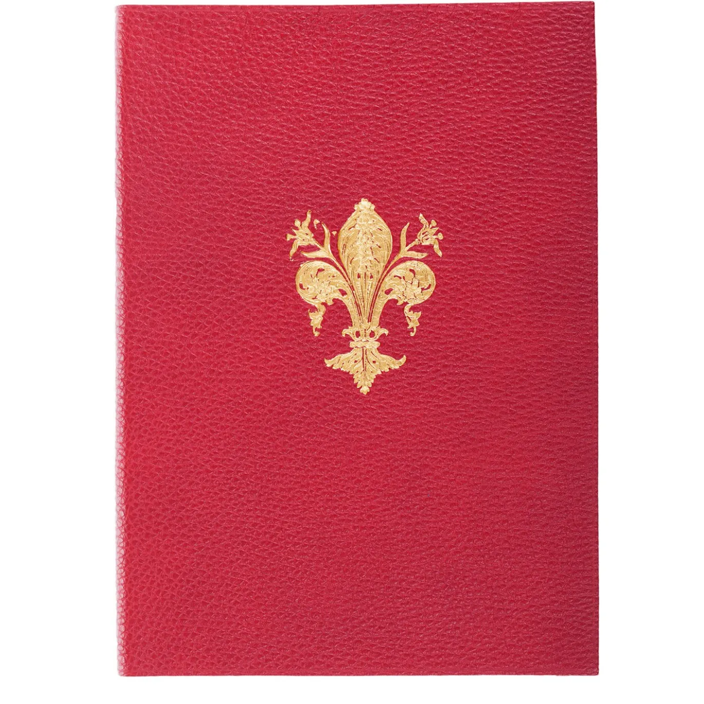 Taccuino in pelle rossa Gold Lily