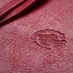 Taccuino in pizzo di pelle rossa