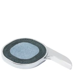 Tagliacarte Segno in cromo e pelle blu