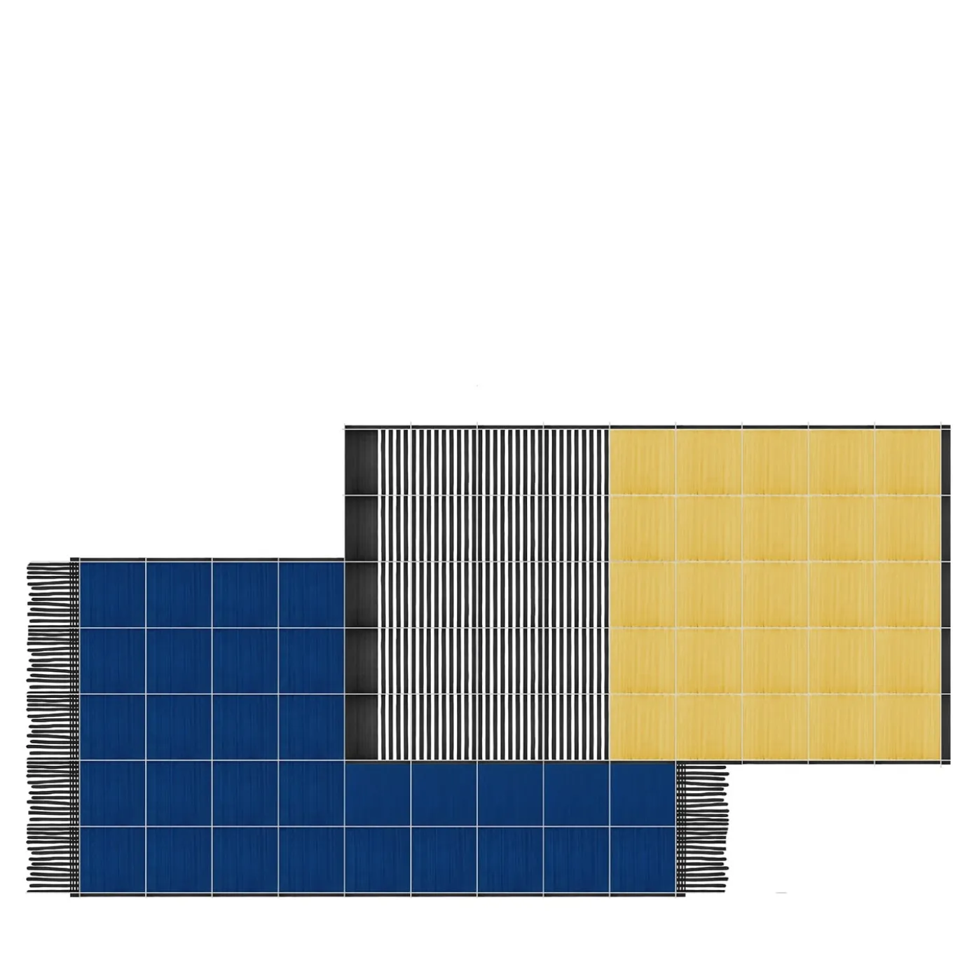 Tappeto Composizione ceramica blu e gialla di Giuliano Andrea dell'Uva 300 x 180