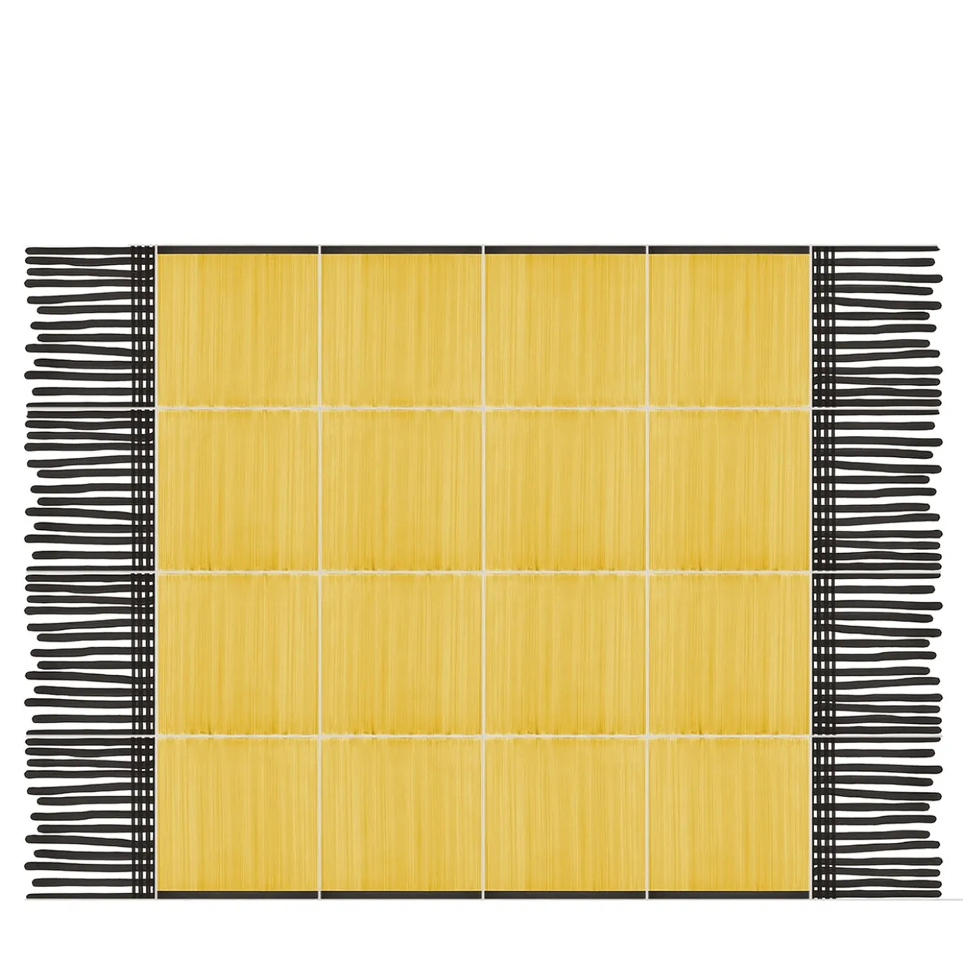 Tappeto Composizione ceramica giallo totale di Giuliano Andrea dell'Uva 120 X 80 con bordo nero