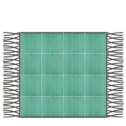 Tappeto Composizione ceramica verde totale di Giuliano Andrea dell'Uva 120 X 80 con bordo nero