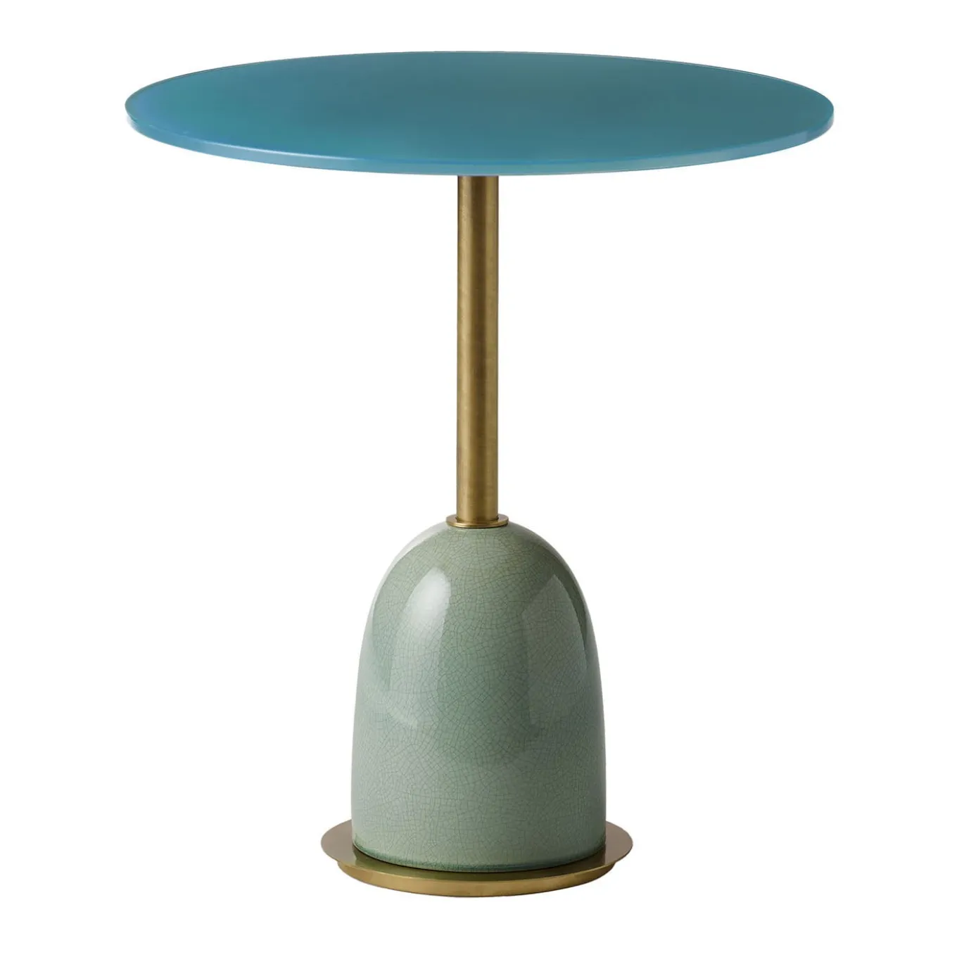 Tavolino Pins Medio in Ceramica Turchese