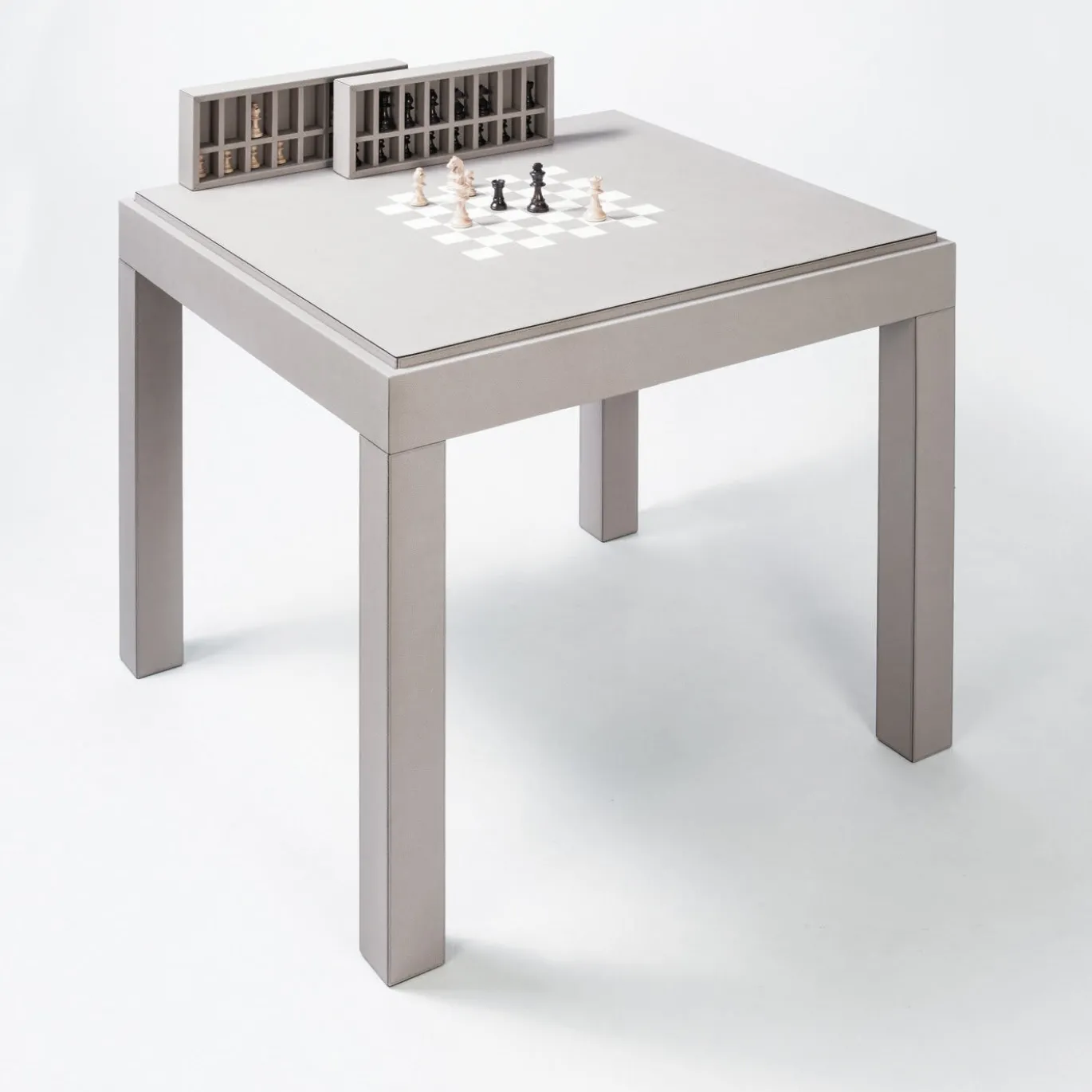 Tavolo da Gioco Venezia in Pelle Bianca