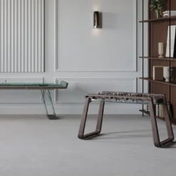 Tavolo da Shuffleboard Scivolo 9ft in Legno e Vetro