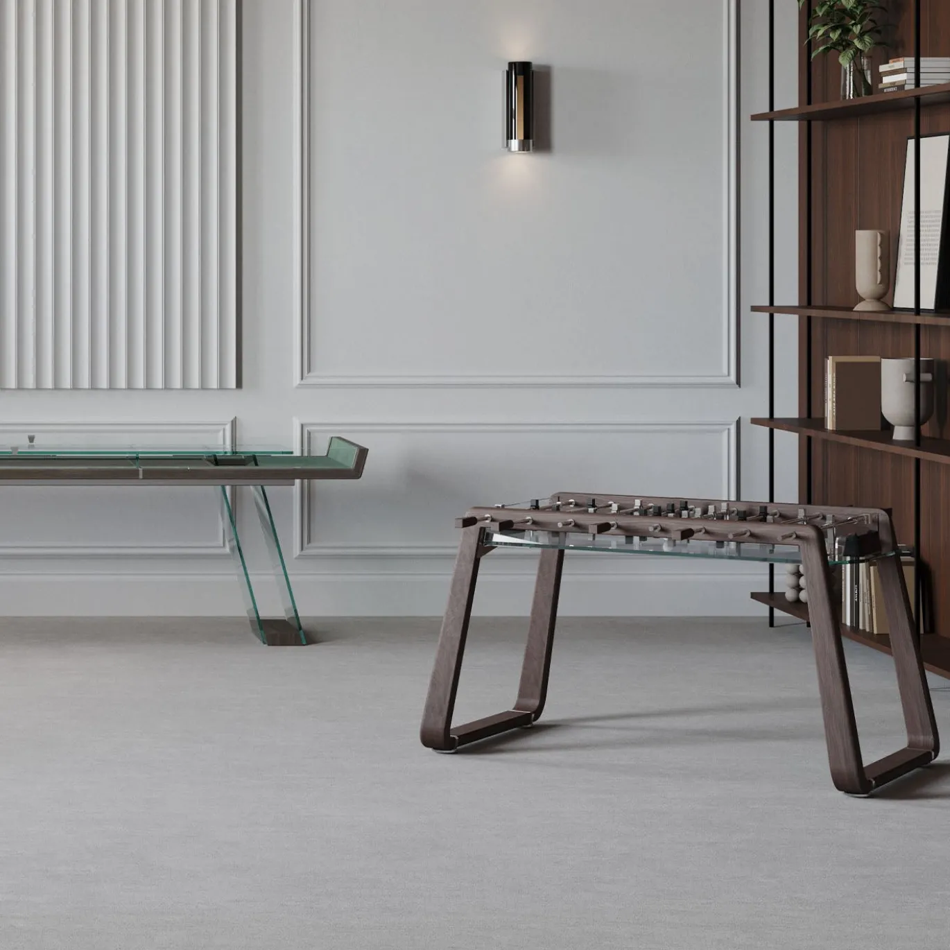Tavolo da Shuffleboard Scivolo 9ft in Legno e Vetro