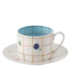 Tazza da tè e piattino in cristallo