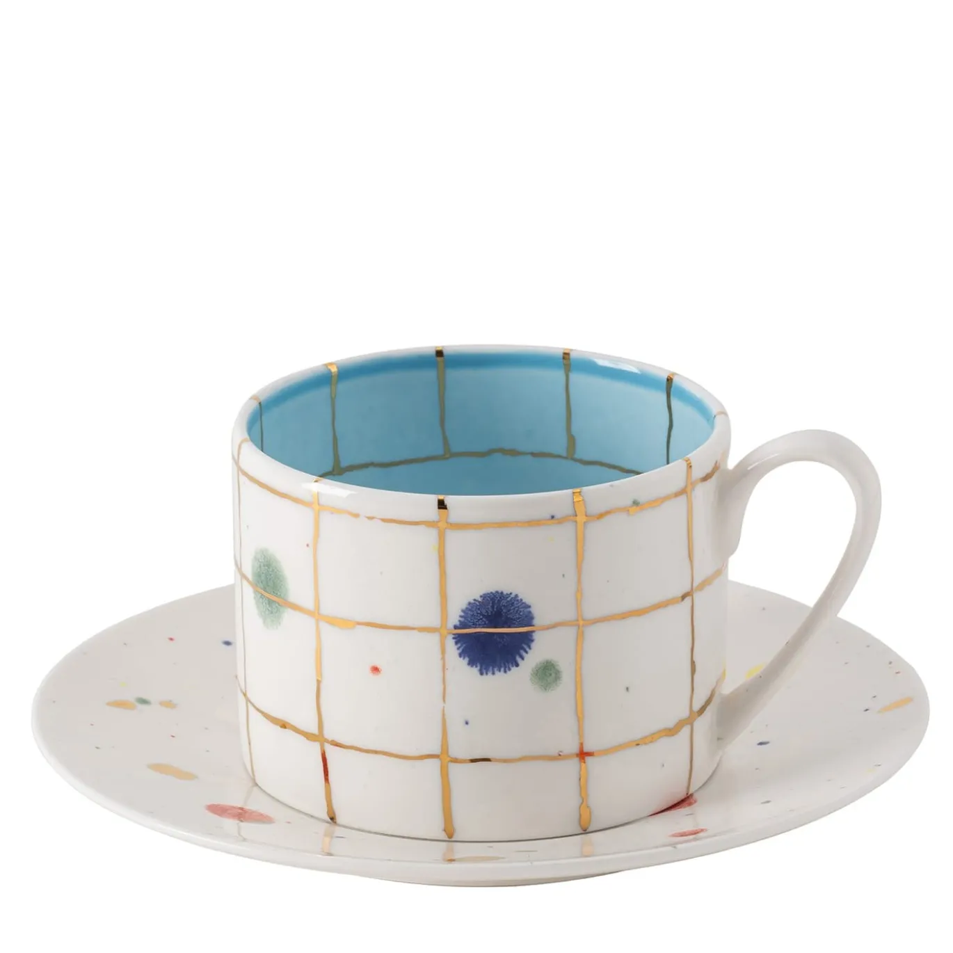 Tazza da tè e piattino in cristallo