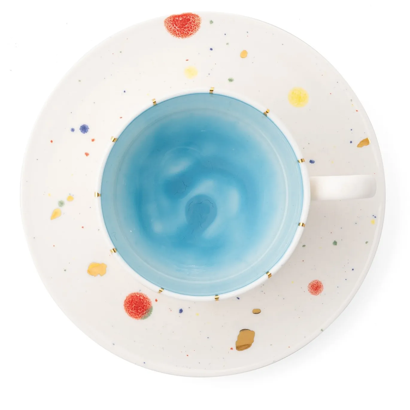 Tazza da tè e piattino in cristallo
