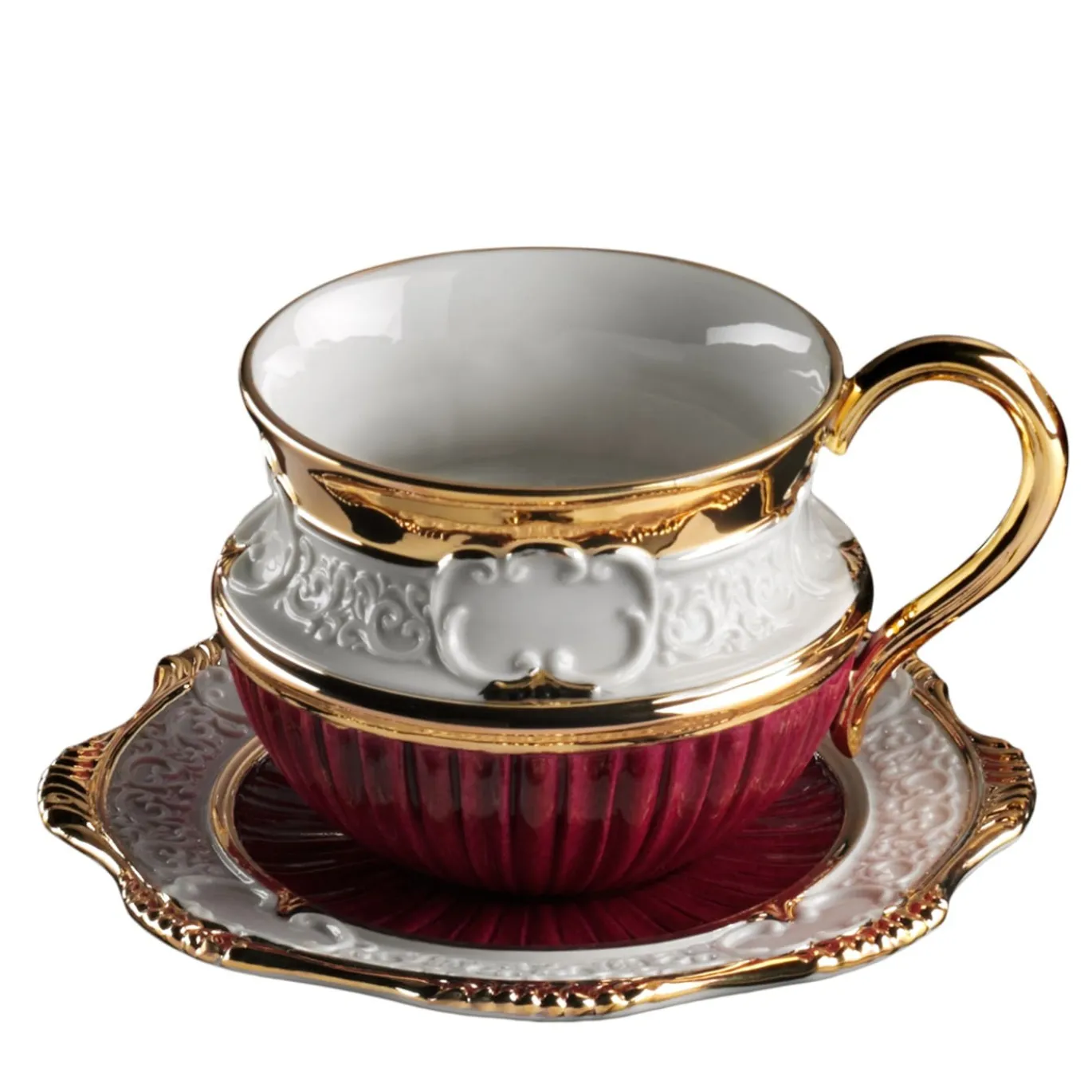 Tazza e piattino da caffè Purple Jewel