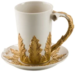 Tazza e piattino Foglie