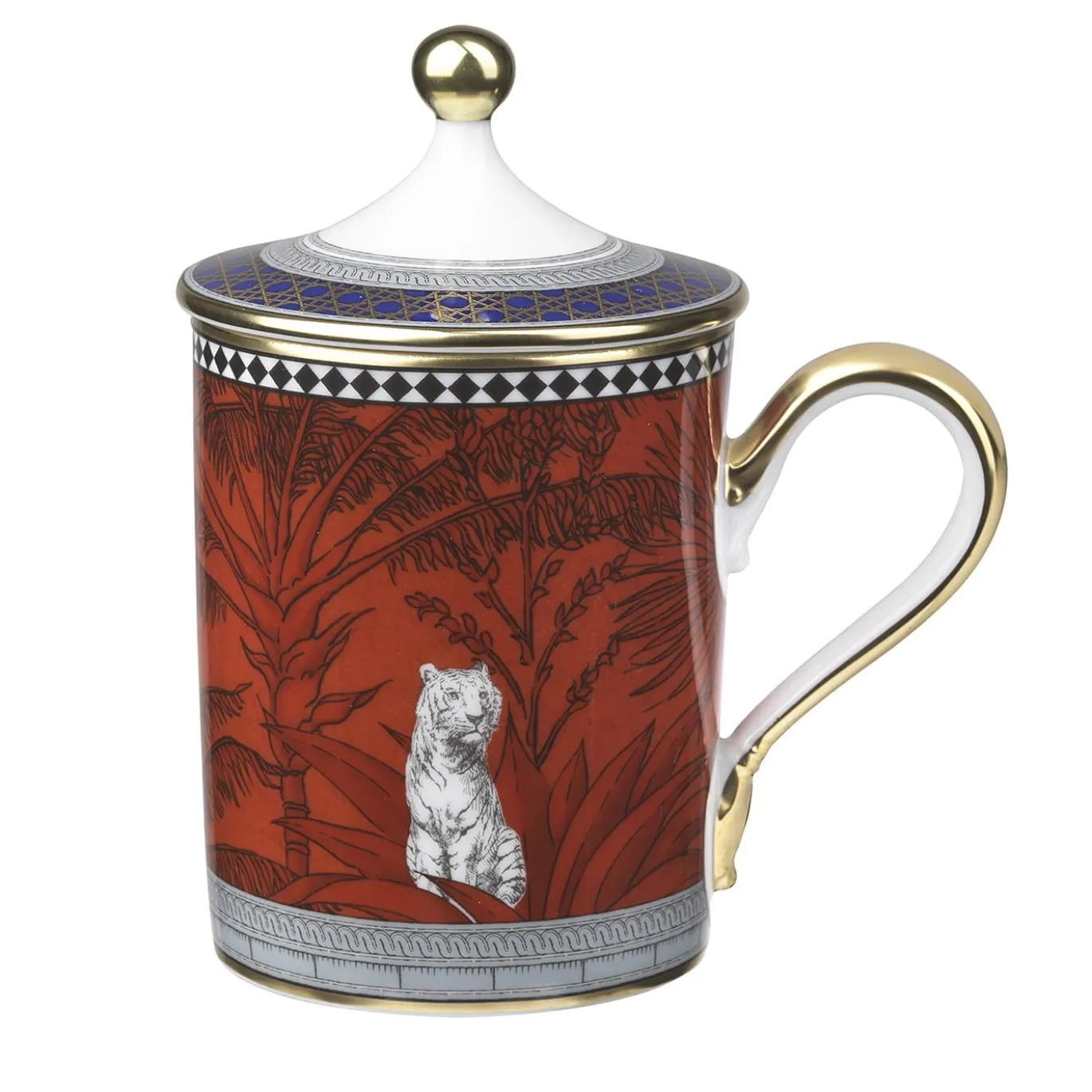 Tazza Totem Tigre con coperchio