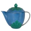 TEIERA A FORMA DI PAVONE - BLU E ARGENTO